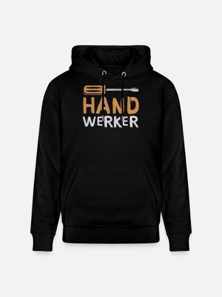 Craftsman lettering with screwdriver - Stanley/Stella CRUISER Unisex Organic Hoodie - black