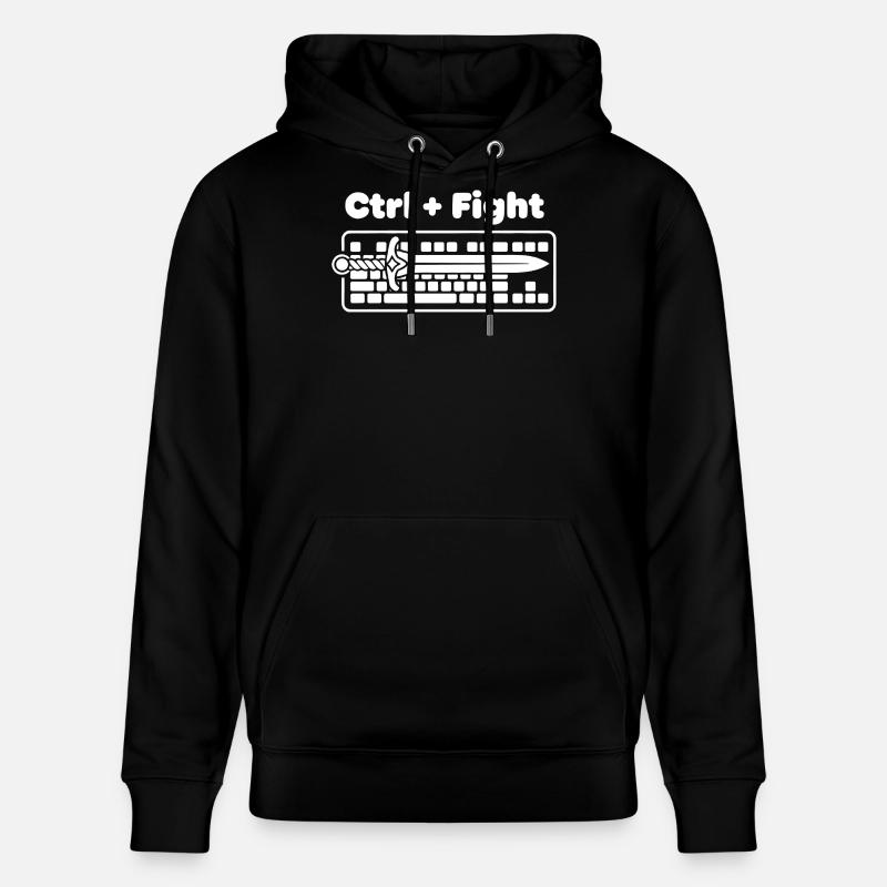 Ctrl Combat épée sur clavier - Sweat à capuche bio CRUISER Stanley/Stella Unisexe - noir