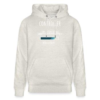 Controlling Studies Occupation Training Controller - Stanley/Stella CRUISER Unisex Organic Hoodie - heather oatmeal - Front - Alina (178cm) & Michal (187cm)