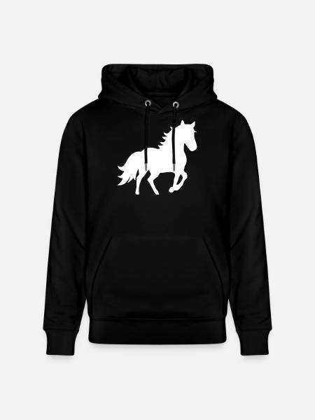 Heste Silhuetter T-shirt Gift Rider - Stanley/Stella CRUISER økologisk unisex-hoodie - sort