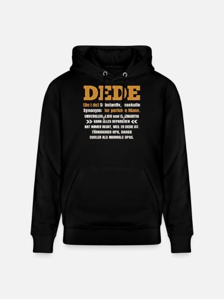 Türk Dede Design - Bedste Dede (bedstefar) nogensinde - Stanley/Stella CRUISER økologisk unisex-hoodie - sort
