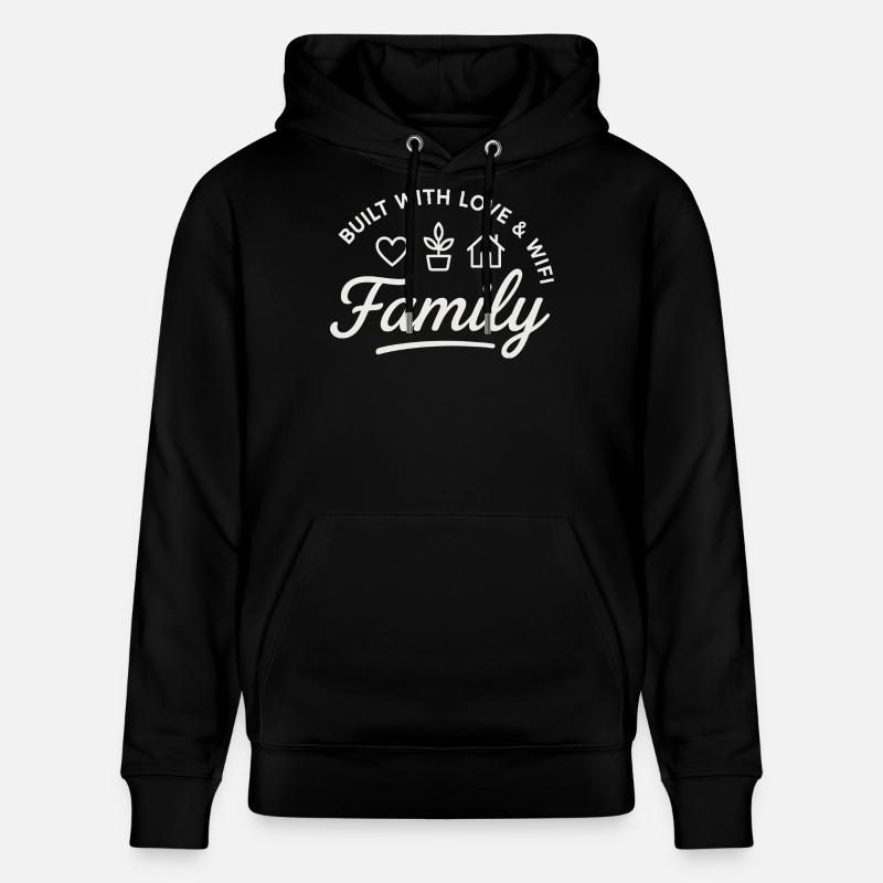 Construit avec amour et WiFi - Sweat à capuche bio CRUISER Stanley/Stella Unisexe - noir