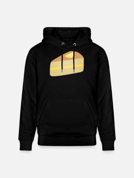 Lemon Slice Poppyseed Cake Dessert Citrus - Stanley/Stella CRUISER Unisex Organic Hoodie - black