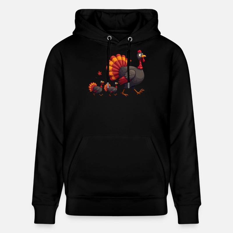 Bébé dinde de Thanksgiving - Sweat à capuche bio CRUISER Stanley/Stella Unisexe - noir