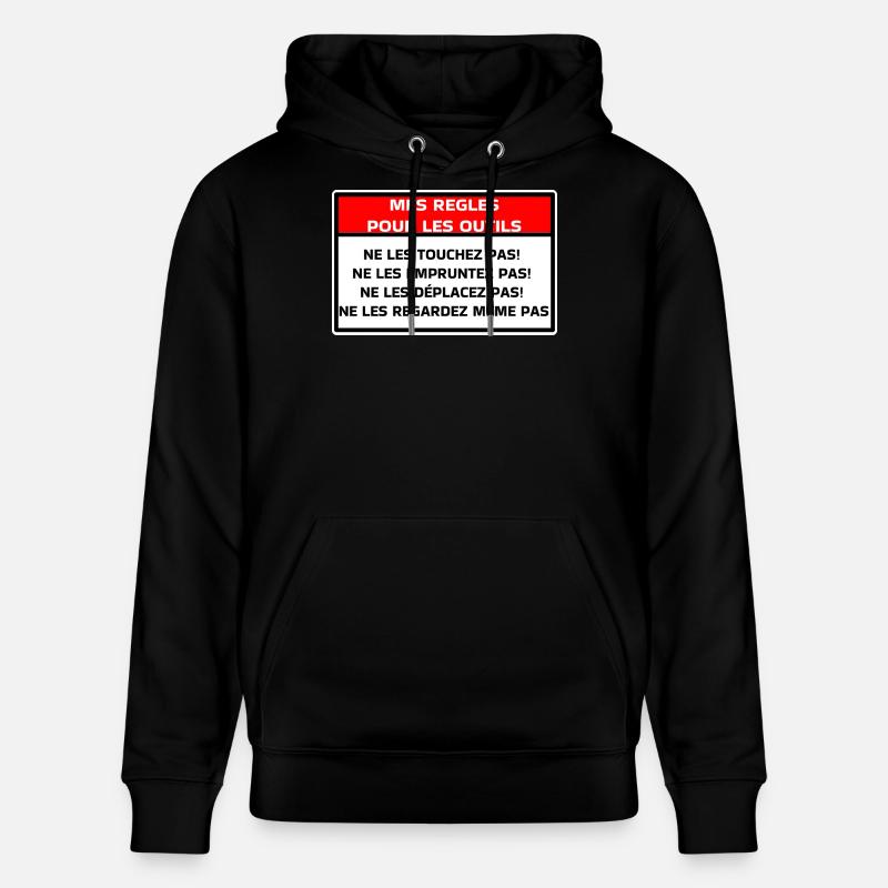 My rules for tools - Stanley/Stella CRUISER Unisex Organic Hoodie - black