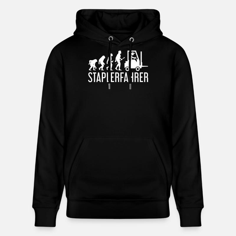 Staplerfahrer Evolution - Stanley/Stella Unisex Bio-Hoodie CRUISER  - Schwarz