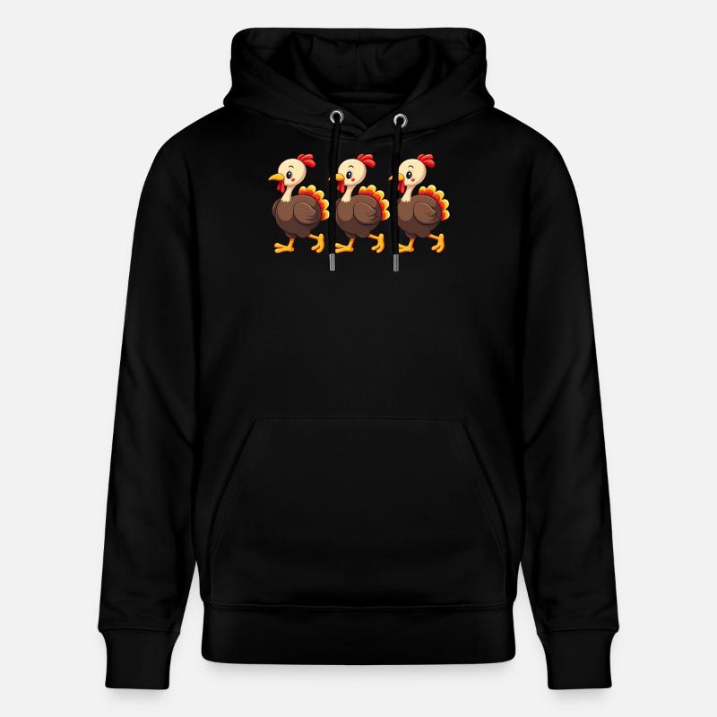 Bébé dinde de Thanksgiving - Sweat à capuche bio CRUISER Stanley/Stella Unisexe - noir