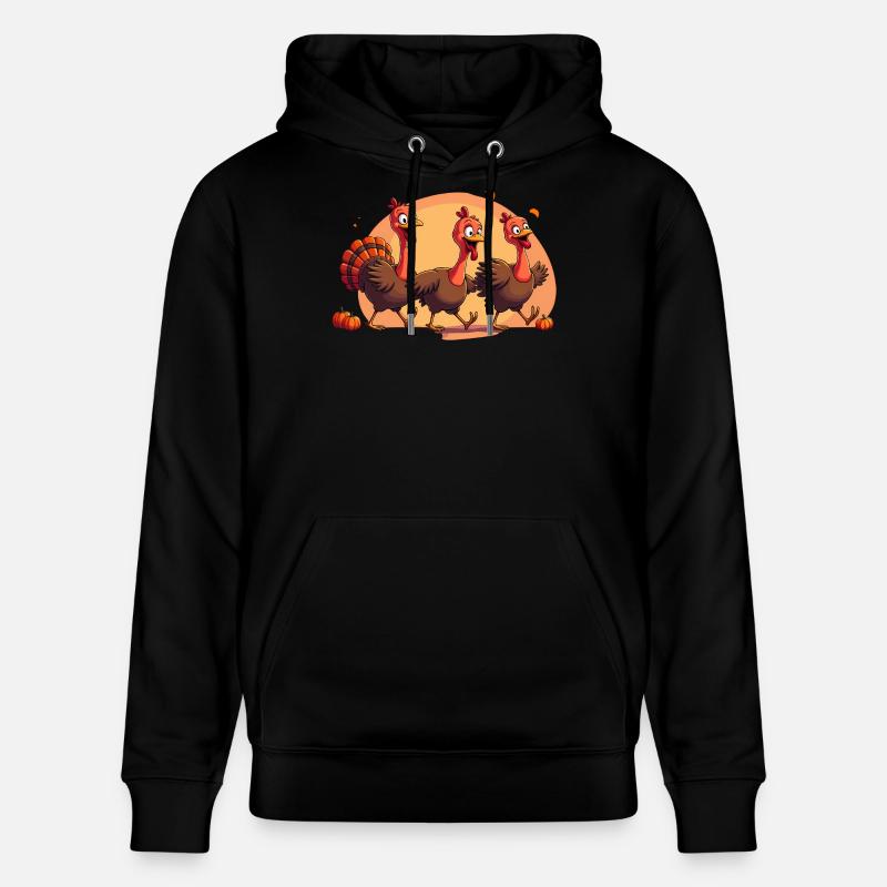 Bébé dinde de Thanksgiving - Sweat à capuche bio CRUISER Stanley/Stella Unisexe - noir