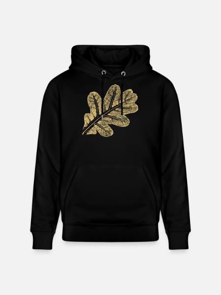 Leaf Oak / Oak Leaf - Nature Design - Stanley/Stella CRUISER Unisex Organic Hoodie - black