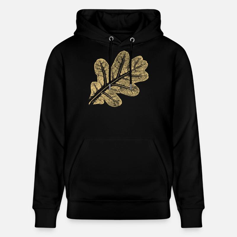 Blatt Eiche / Eichenblatt - Natur Design - Stanley/Stella Unisex Bio-Hoodie CRUISER  - Schwarz