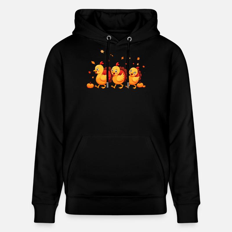 Bébé dinde de Thanksgiving - Sweat à capuche bio CRUISER Stanley/Stella Unisexe - noir
