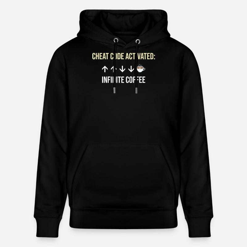 Infinite Coffee Active Cheat Code - Stanley/Stella CRUISER Unisex Organic Hoodie - black
