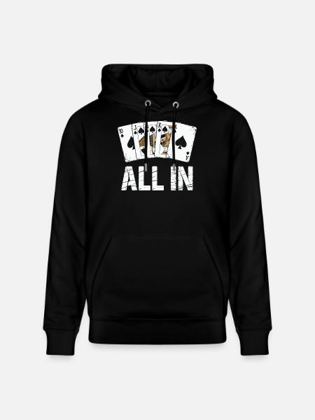 Poker Royal Flush - Conception ALL IN - Sweat à capuche bio CRUISER Stanley/Stella Unisexe - noir
