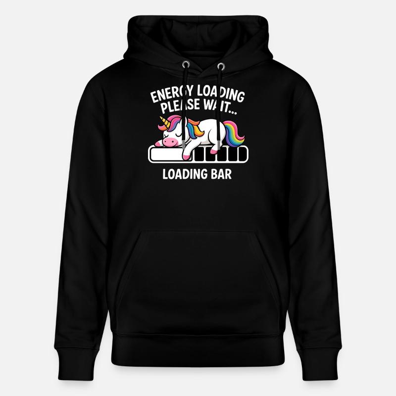 Einhorn Energie Loading Please Wait - Stanley/Stella Unisex Bio-Hoodie CRUISER  - Schwarz