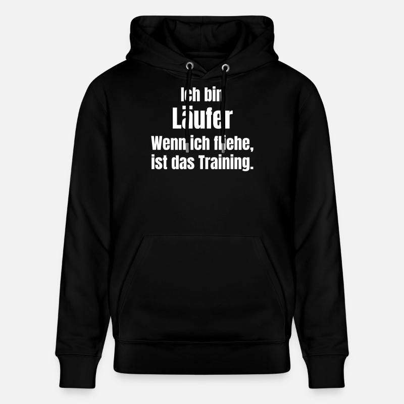 Ich bin Läufer Training Motivation - Stanley/Stella Unisex Bio-Hoodie CRUISER - Schwarz