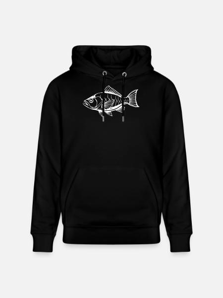 Fish Fish T-shirt Gift Angler - Stanley/Stella CRUISER Unisex Organic Hoodie - black
