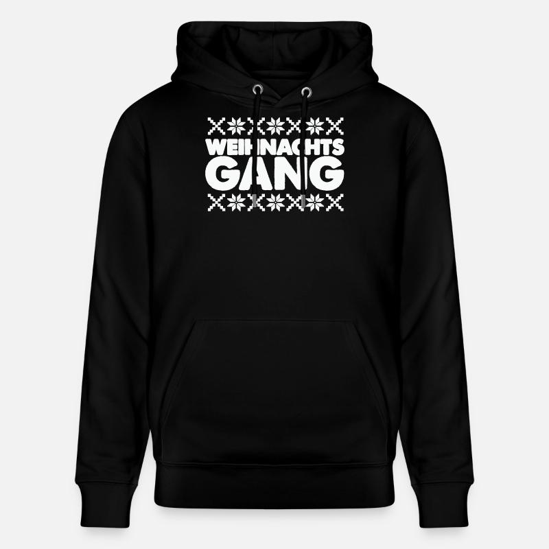 Weihnachtsgang Norwegen Muster - Stanley/Stella Unisex Bio-Hoodie CRUISER  - Schwarz