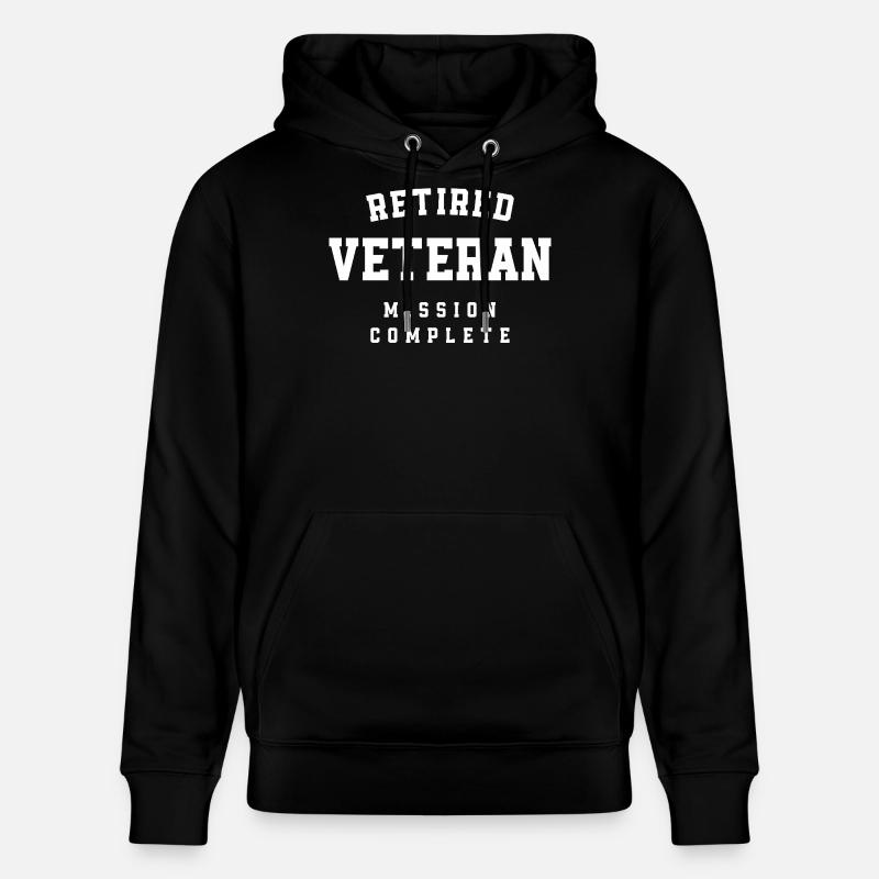 Vétéran retraité Mission Militaire complet Retraité - Sweat à capuche bio CRUISER Stanley/Stella Unisexe - noir