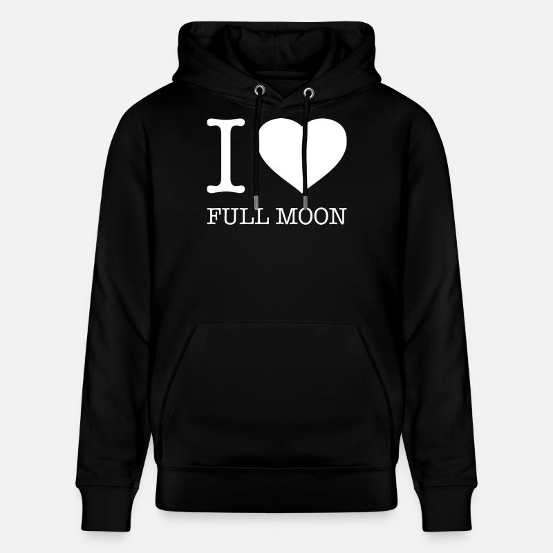 J’adore Pleine lune Vollmond - Sweat à capuche bio CRUISER Stanley/Stella Unisexe - noir