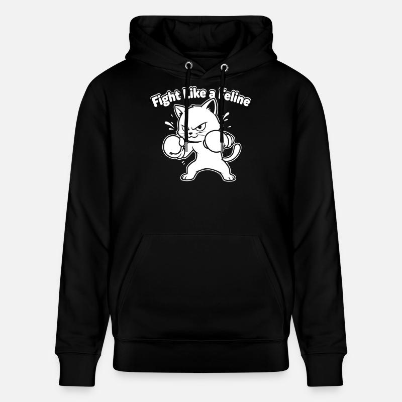 Battez-vous comme un chat - Sweat à capuche bio CRUISER Stanley/Stella Unisexe - noir