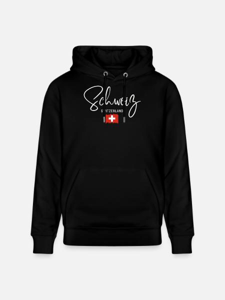 Fabriqué en Suisse, fierté suisse - Sweat à capuche bio CRUISER Stanley/Stella Unisexe - noir