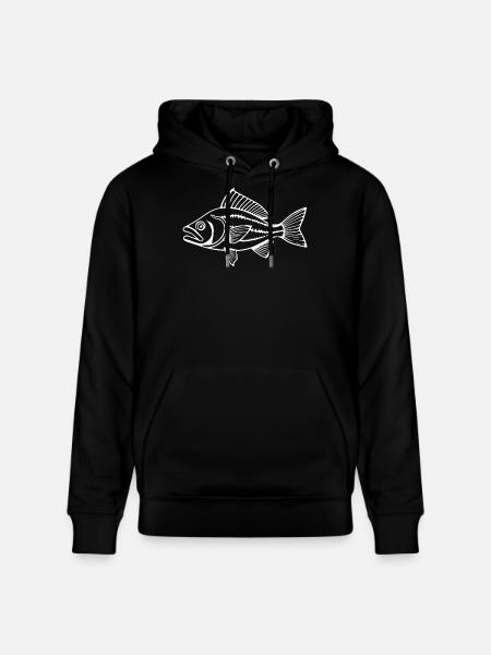 Fish Angler T-shirt Gift Angler - Stanley/Stella CRUISER Unisex Organic Hoodie - black