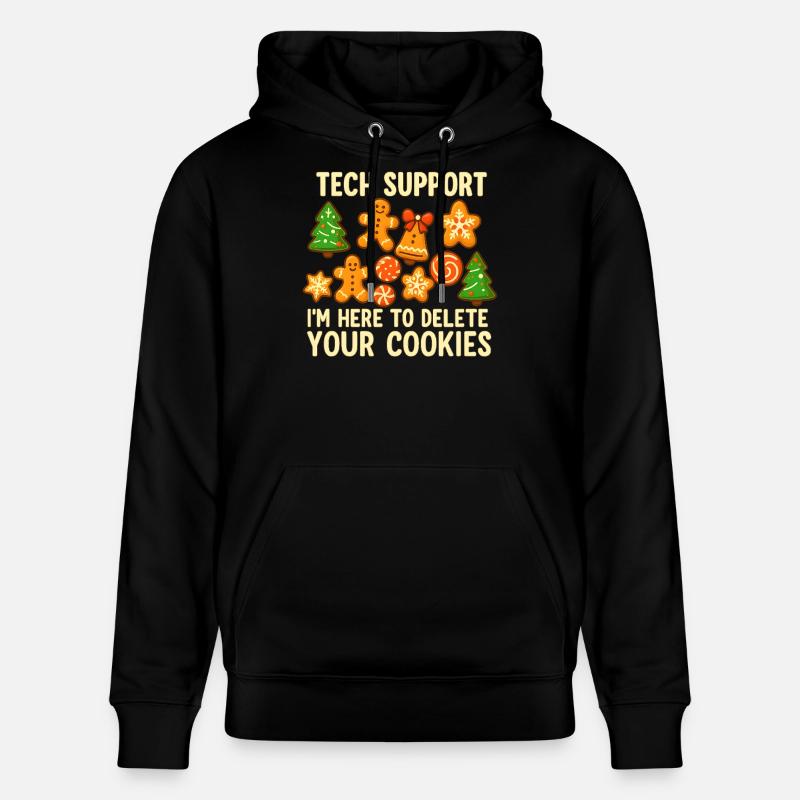 Support technique Cookie Noël Mème - Sweat à capuche bio CRUISER Stanley/Stella Unisexe - noir