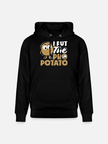 Taters Over Haters Potato - Stanley/Stella CRUISER Unisex Organic Hoodie - black