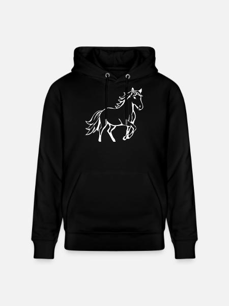 Pferde T-shirt Geschenk Reiter - Stanley/Stella Unisex Bio-Hoodie CRUISER - Schwarz