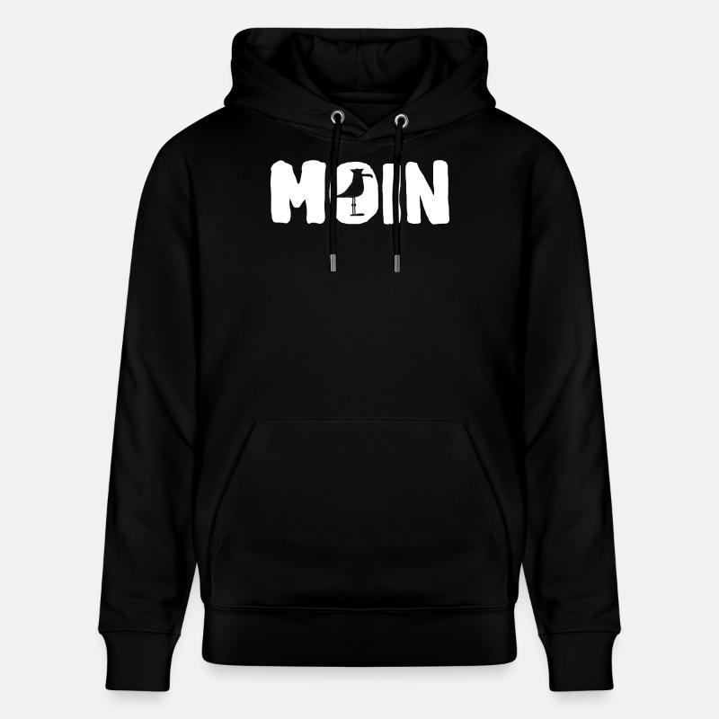 Moin mit die Möwe - Stanley/Stella Unisex Bio-Hoodie CRUISER  - Schwarz