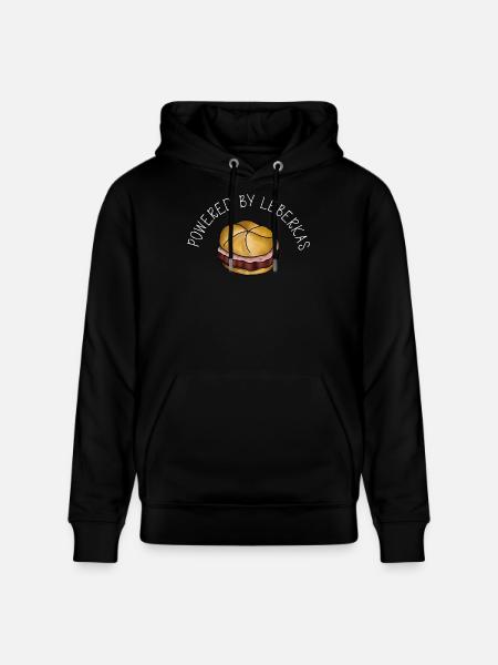 Powered by Leberkas – Leberkäse Spruch - Stanley/Stella CRUISER Unisex Organic Hoodie - black