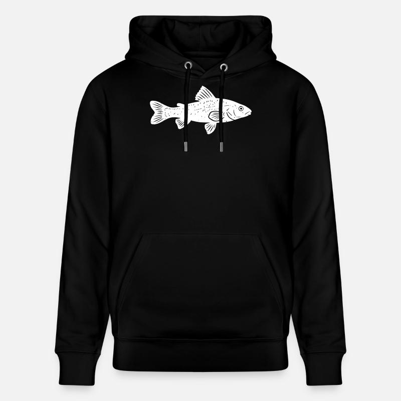 Vecteur nature du pêcheur gris - Sweat à capuche bio CRUISER Stanley/Stella Unisexe - noir