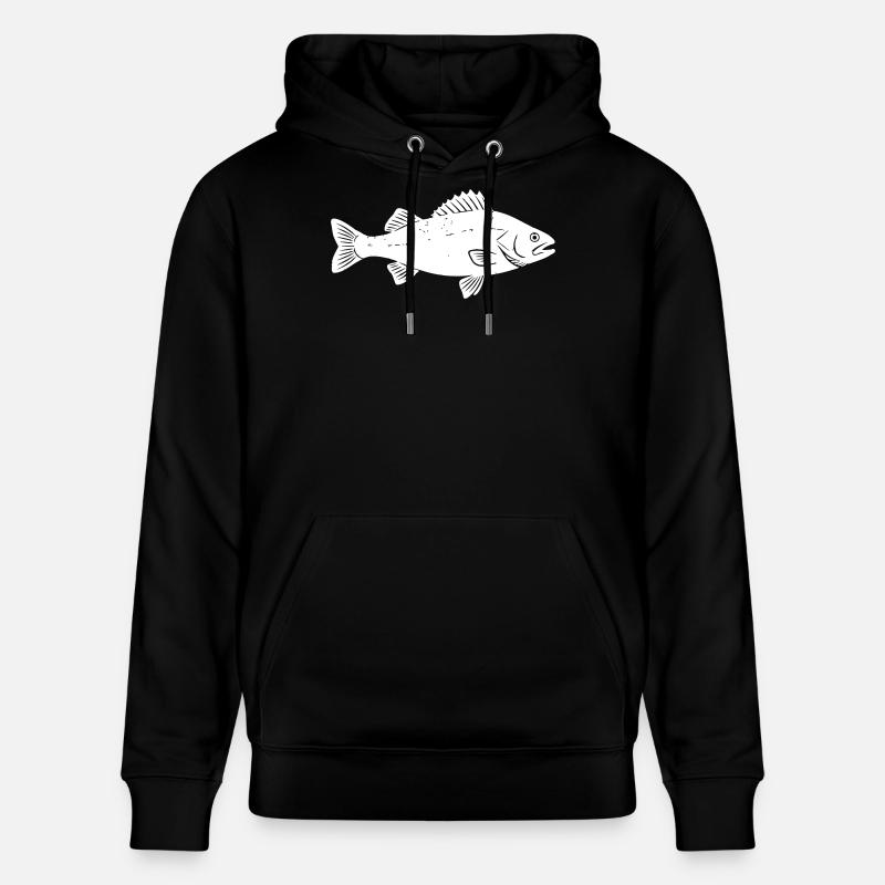 Vecteur pêcheur perche perch - Sweat à capuche bio CRUISER Stanley/Stella Unisexe - noir