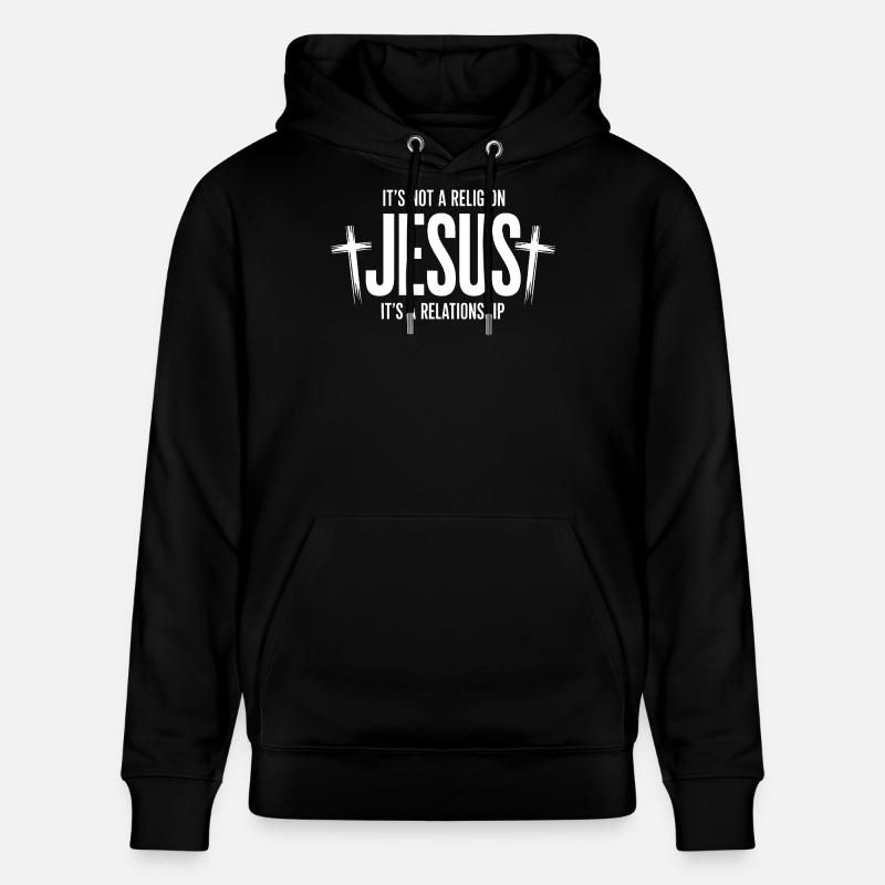 Relation, pas religion, Jésus - Sweat à capuche bio CRUISER Stanley/Stella Unisexe - noir