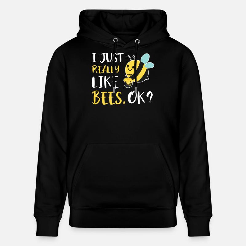 Fan de dessins animés Abeilles Mignonnes - Sweat à capuche bio CRUISER Stanley/Stella Unisexe - noir