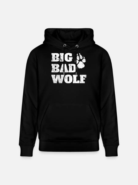 Bad Wolf Halloween Costume Bad Wolf - Stanley/Stella CRUISER Unisex Organic Hoodie - black