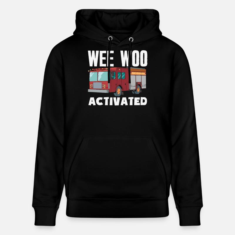 Wee Woo Squad Fire Tiny Feuerwehrmann - Stanley/Stella Unisex Bio-Hoodie CRUISER  - Schwarz
