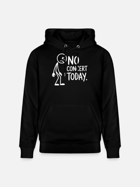 No Concert Today Trauriger Konzertfan - Stanley/Stella Unisex Bio-Hoodie CRUISER  - Schwarz