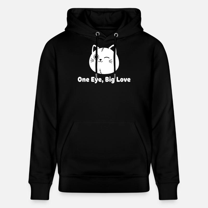 Chat Mouillé Patchwork Love - Sweat à capuche bio CRUISER Stanley/Stella Unisexe - noir