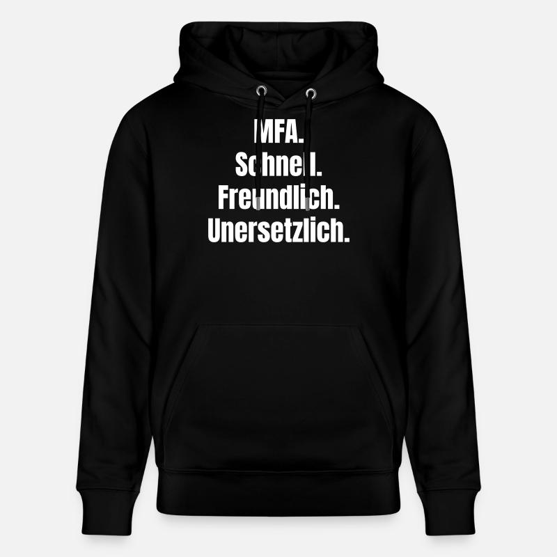 MFA : Rapide, sympathique, irremplaçable - Sweat à capuche bio CRUISER Stanley/Stella Unisexe - noir