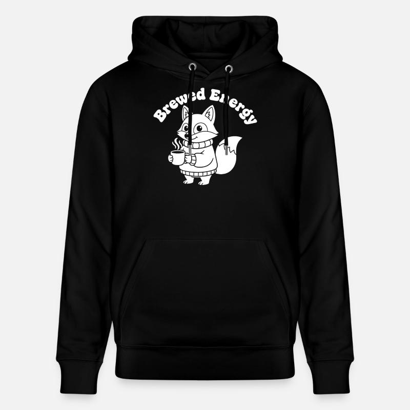 Modèle de pull Coffee Fox - Sweat à capuche bio CRUISER Stanley/Stella Unisexe - noir
