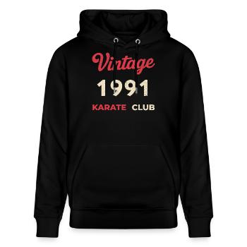 Vintage 1991 – Année de naissance rétro du Karate Club - Sweat à capuche bio CRUISER Stanley/Stella Unisexe - noir - Devant - Alina (178cm) & Michal (187cm)