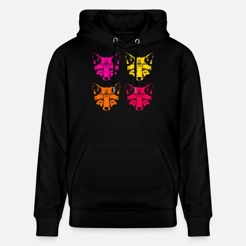 Renards de couleur - Sweat à capuche bio CRUISER Stanley/Stella Unisexe - noir