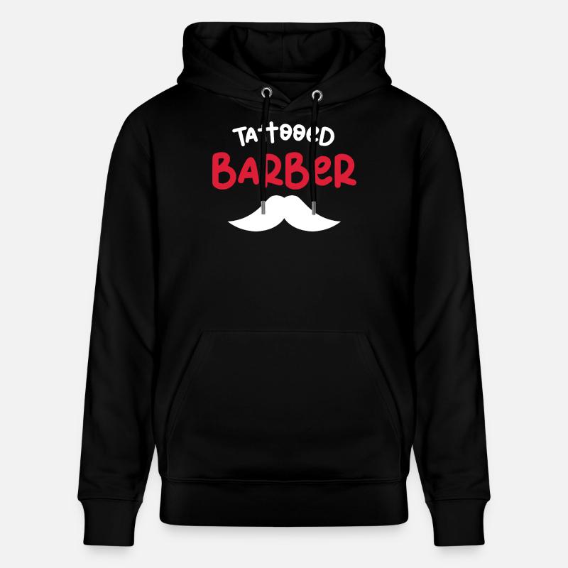 Tattooed Barber Mustache Design - Stanley/Stella Unisex Bio-Hoodie CRUISER  - Schwarz
