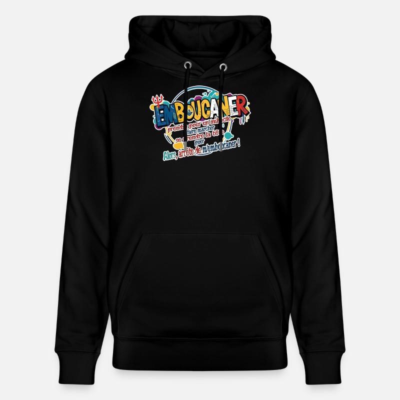 Marseille Slang Art - Emboucaner Expression Design - Sweat à capuche bio CRUISER Stanley/Stella Unisexe - noir