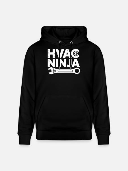 HVAC Ninja Technician Repair Expert Design - Stanley/Stella CRUISER Unisex Organic Hoodie - black