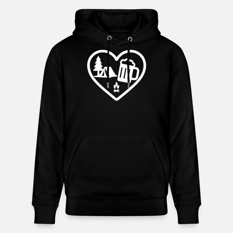 Bière de camping Heart - Sweat à capuche bio CRUISER Stanley/Stella Unisexe - noir