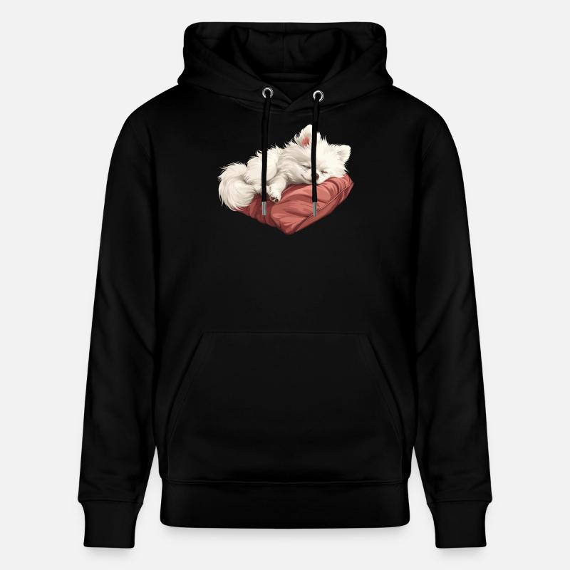 Schlafender Spitz Welpe - Stanley/Stella Unisex Bio-Hoodie CRUISER  - Schwarz