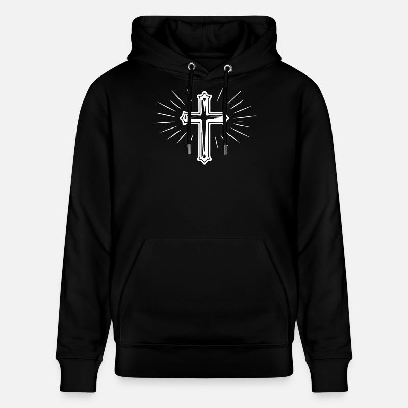 Symbole chrétien croisé - Sweat à capuche bio CRUISER Stanley/Stella Unisexe - noir