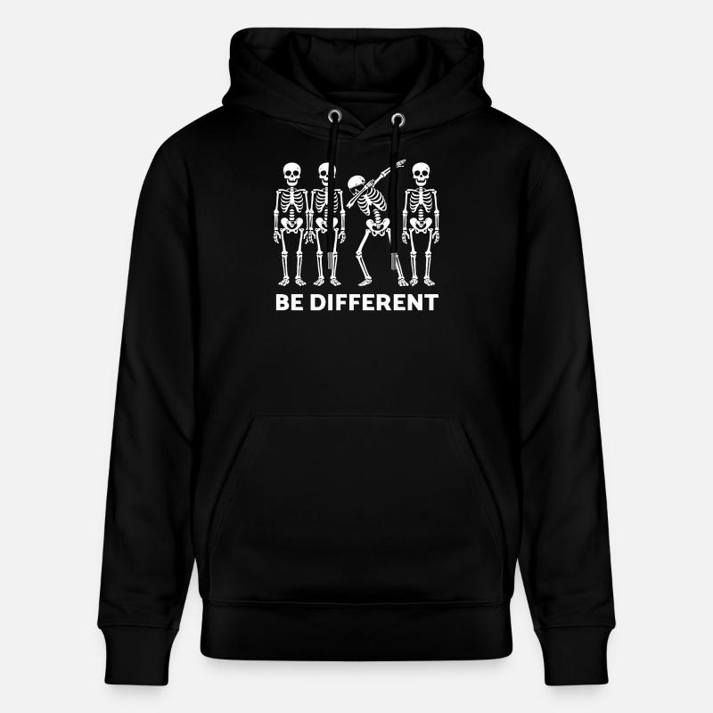 Be Different Skeleton Statement - Stanley/Stella CRUISER Unisex Organic Hoodie - black